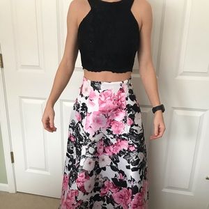 long two piece dress